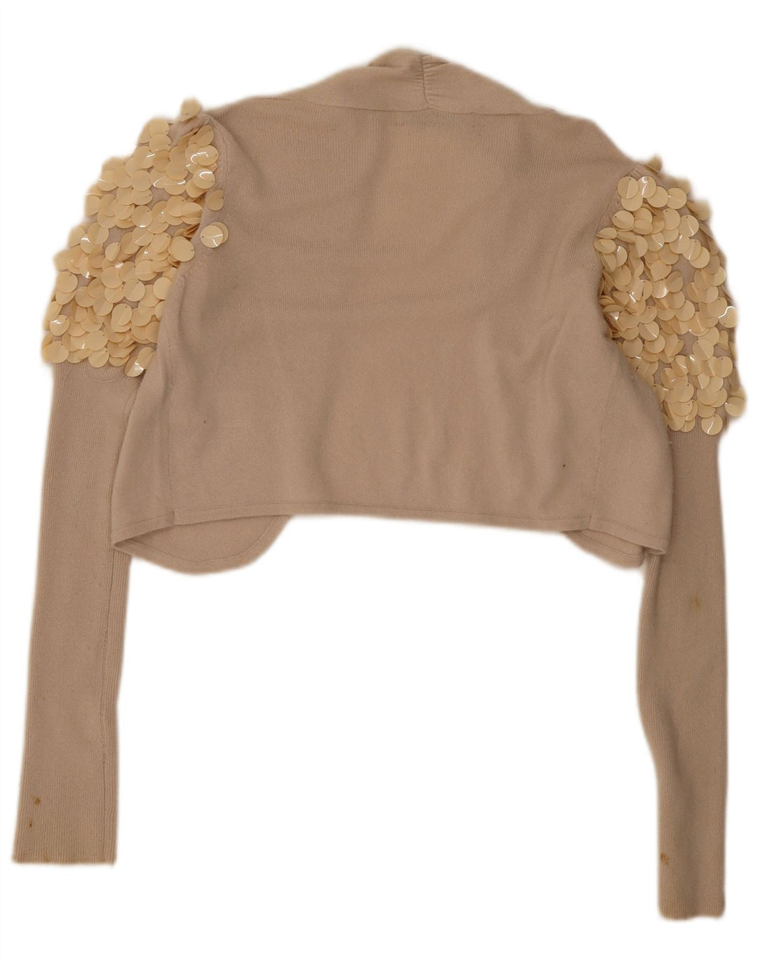 Reiss Damen Boleropullover UK 14 Mittelbeige Viskose