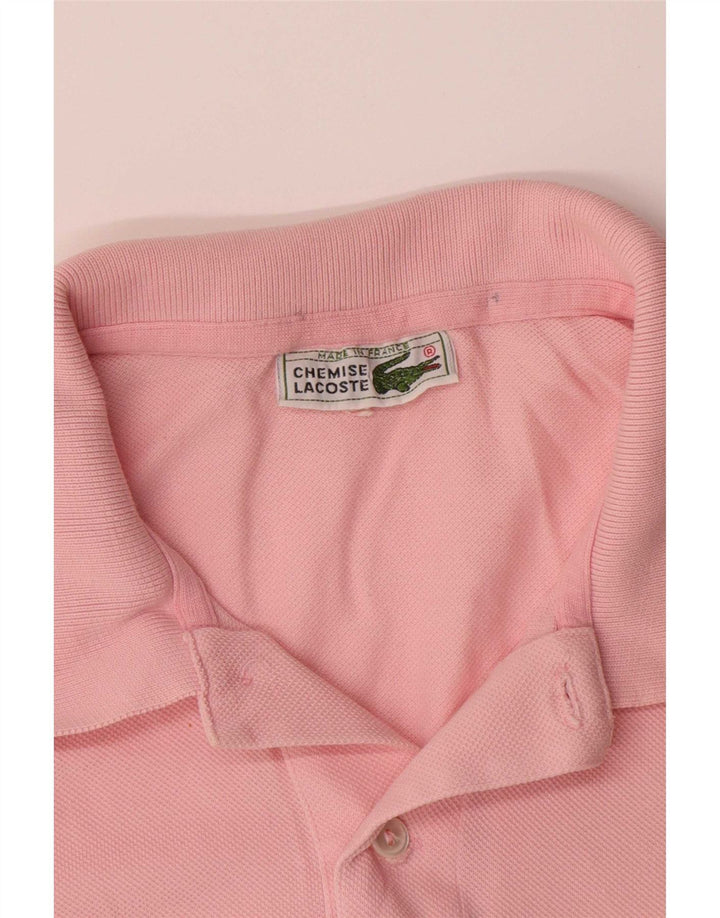 Lacoste Herren-Poloshirt, Größe 5, groß, rosa Baumwolle