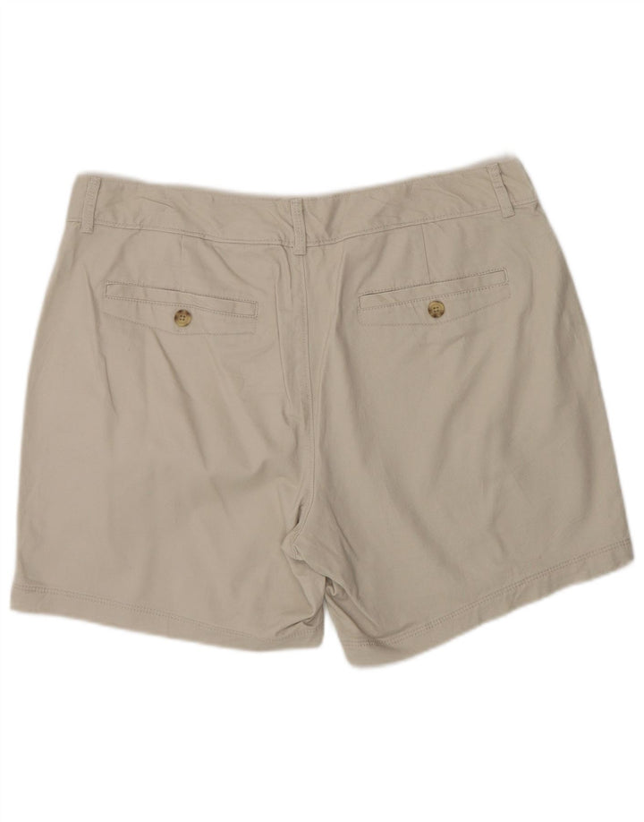 DOCKERS Damen Chino-Shorts US 12 Large W33 Graue Baumwolle