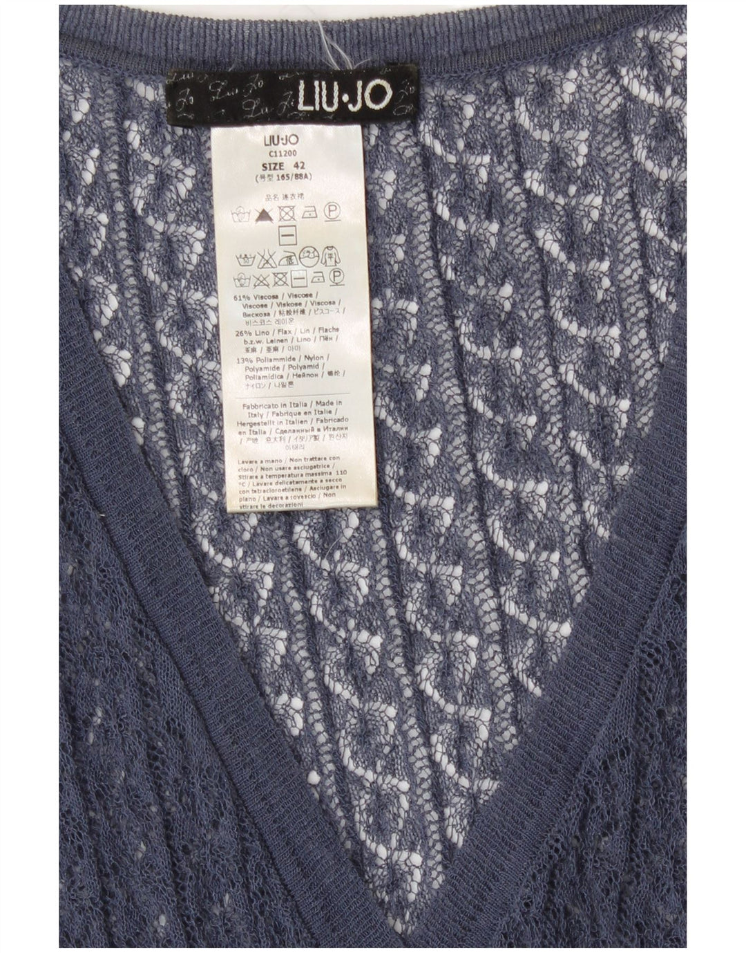 Liu Jo Ärmelloses Häkelkleid in A-Linie für Damen IT 42 Mittelblau