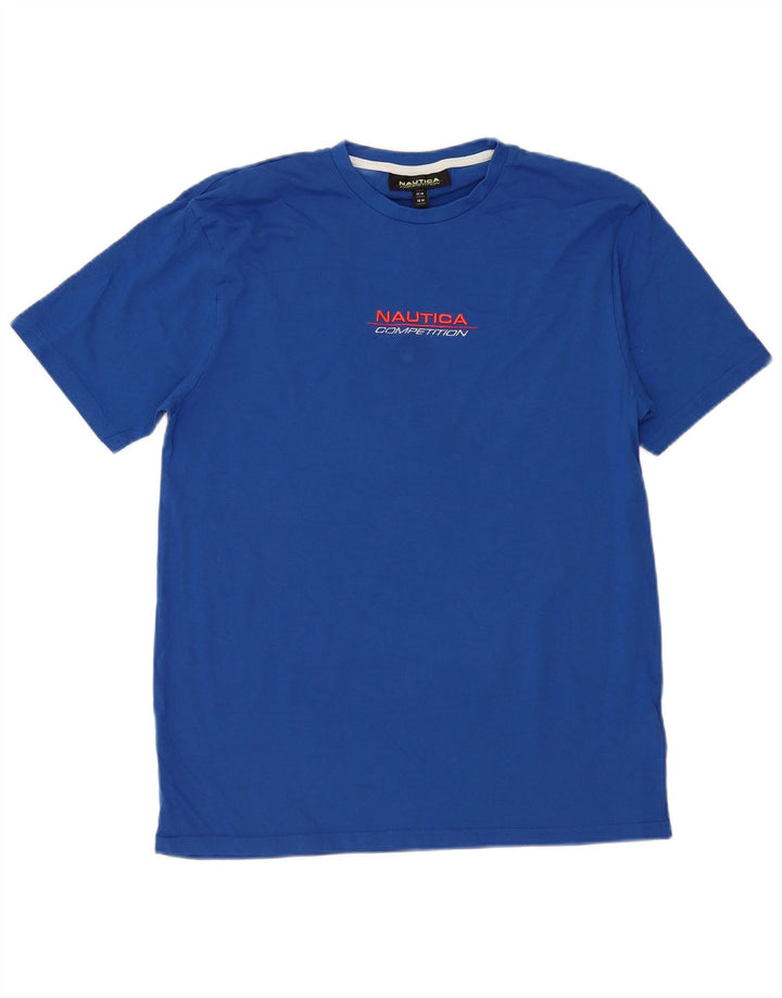 Nautica Herren-T-Shirt mit Grafik, mittelblaue Baumwolle