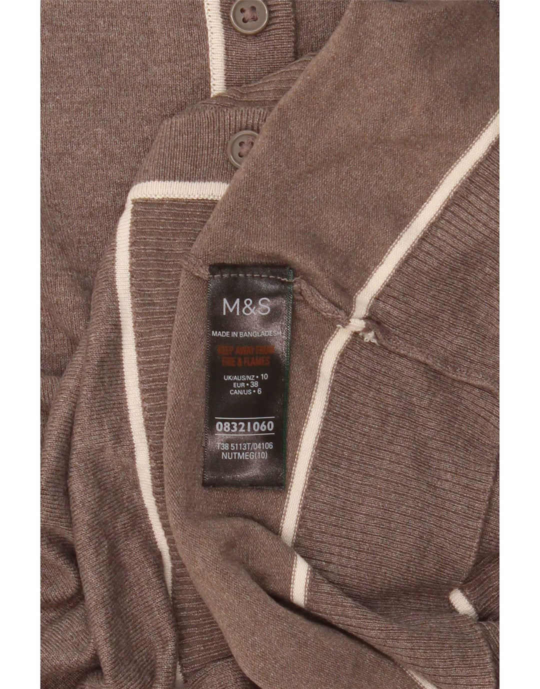 Marks & Spencer Damen-Cardigan-Pullover UK 10 Small Braune Viskose