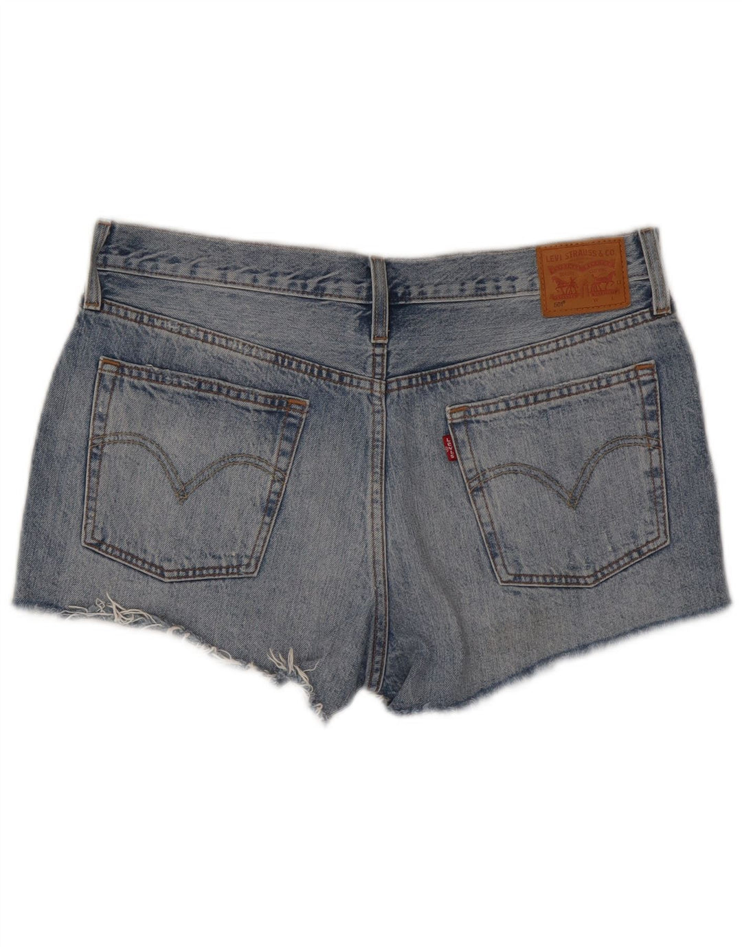 Levi's Damen 501 Jeansshorts W32 mittelblaue Baumwolle