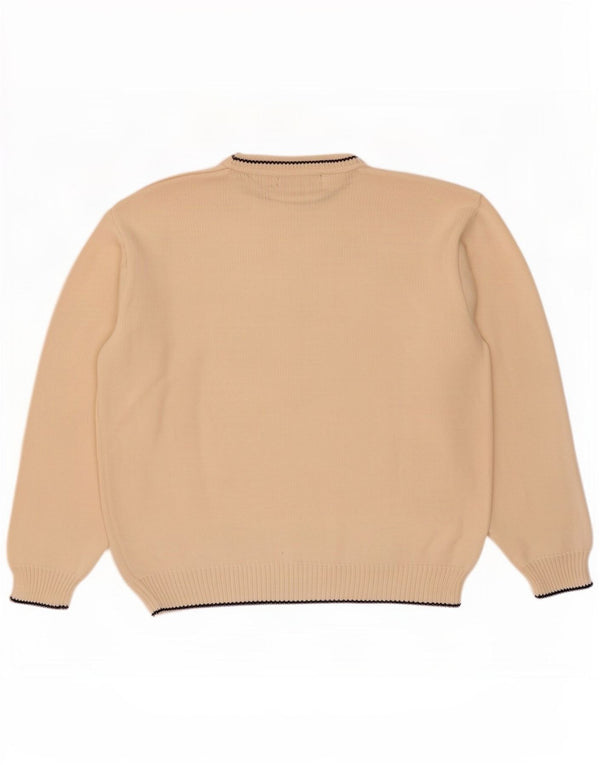 Daniel Hechter Herren-Pullover mit Rundhalsausschnitt IT 58 3XL Beige Baumwolle