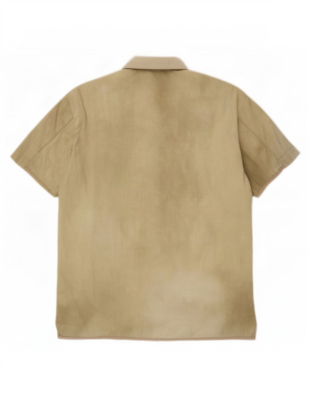 Hugo Boss Herren Kurzarmhemd Mittelbeige Batikfärbung