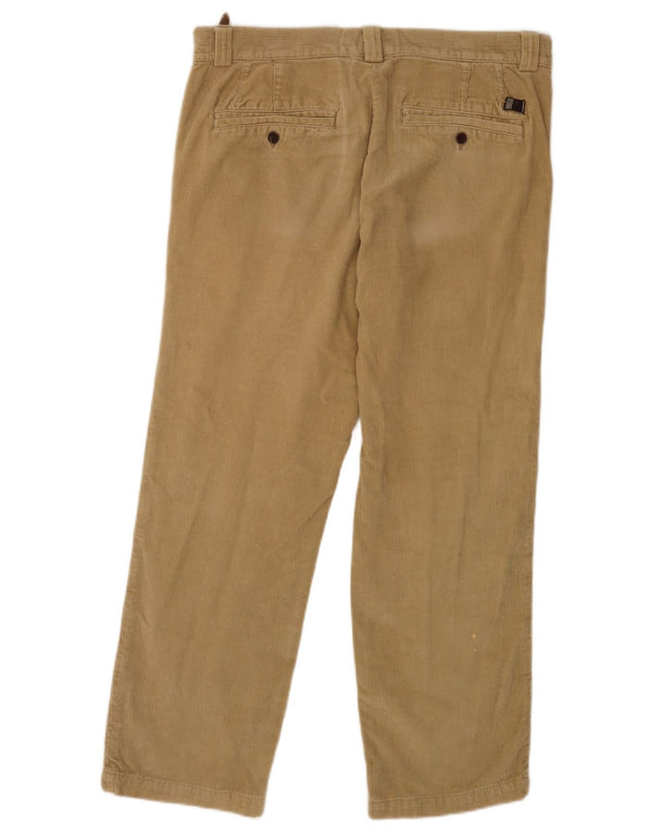 Timberland Mens Straight Corduroy Trousers W33 L28 Beige Cotton