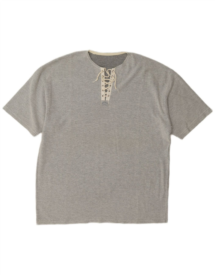 Vintage Herren T-Shirt Top Groß Grau