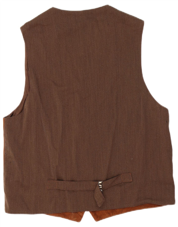 Mabrun Herren Wildlederweste IT 56 XL Braunes Leder
