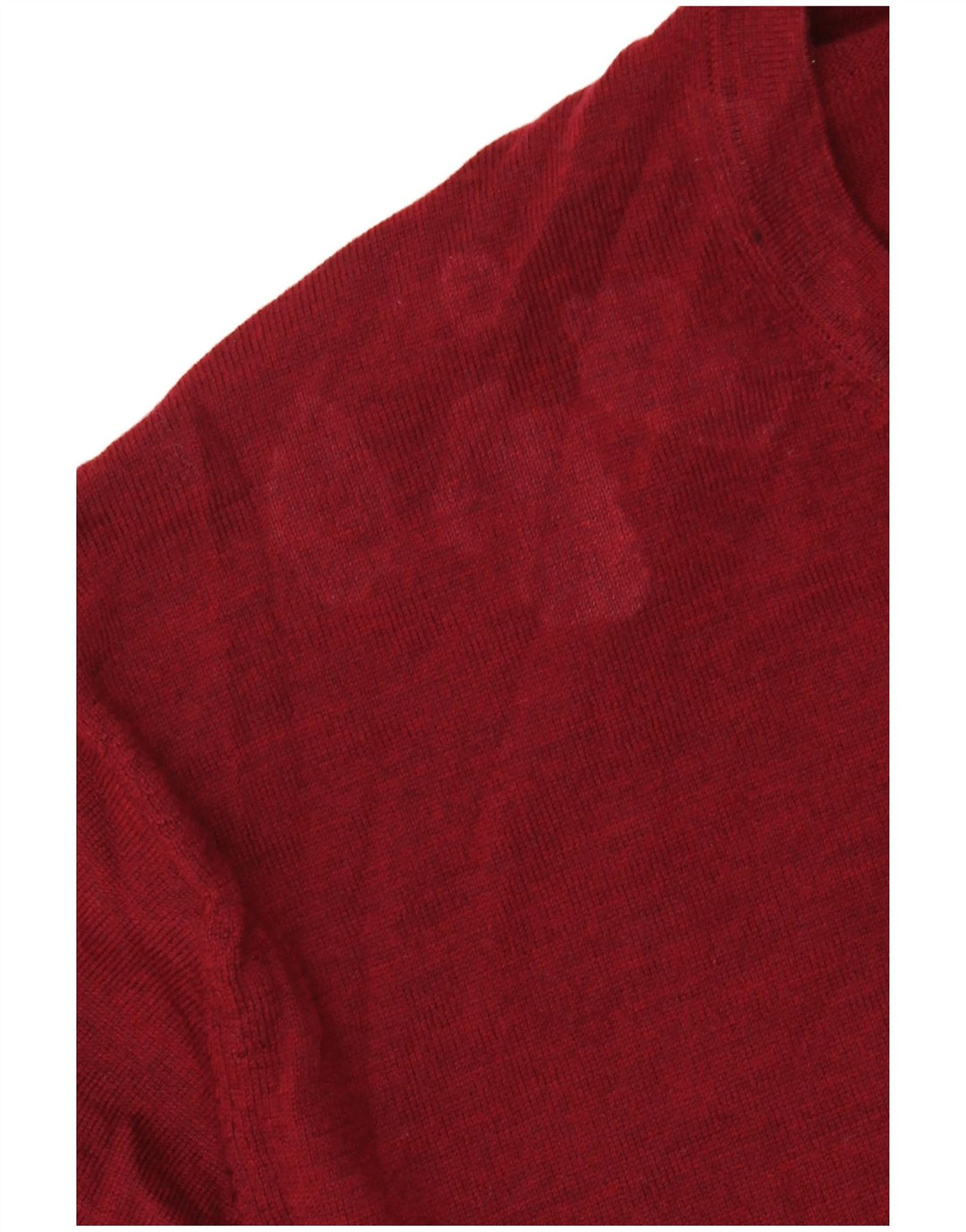 Marks & Spencer Herren-Pullover mit Rundhalsausschnitt, XL, rote Merinowolle