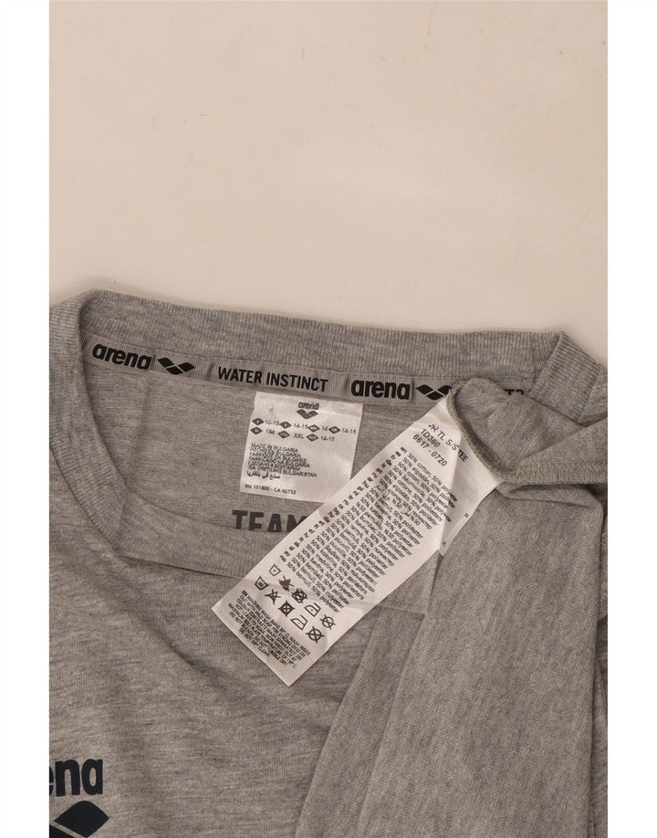 ARENA T-Shirt-Oberteil für Jungen, 14–15 Jahre, graue Baumwolle