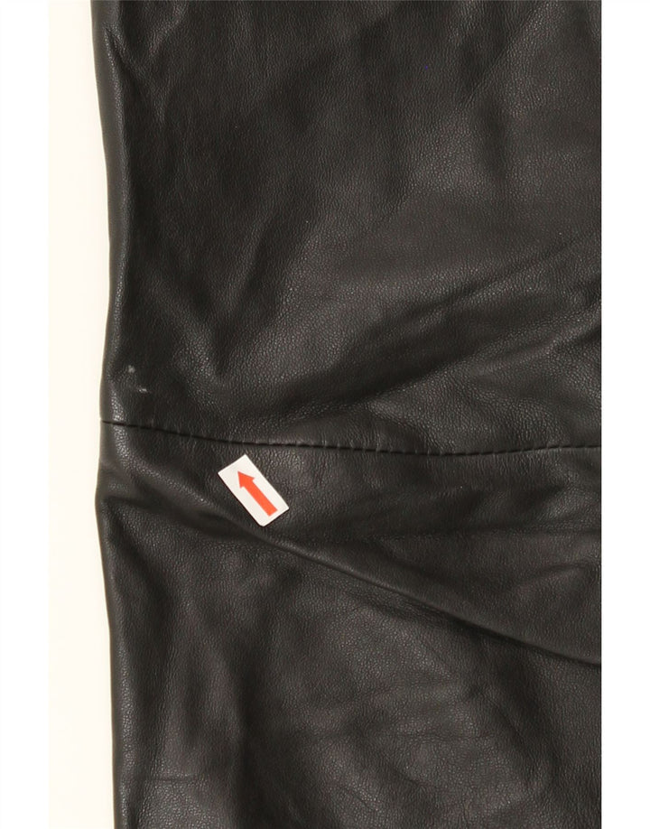 CONBIPEL Womens Leather Casual Trousers IT 40 Small W28 L32 Black Leather Vintage Conbipel and Second-Hand Conbipel from Messina Hembry 