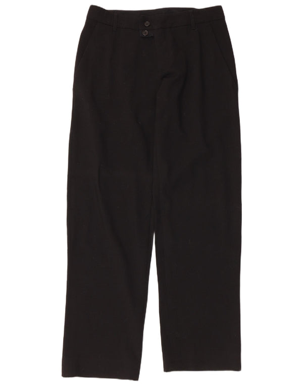 Dirk Bikkembergs Gerade Herren-Freizeithose W32 L33 Schwarze Schurwolle