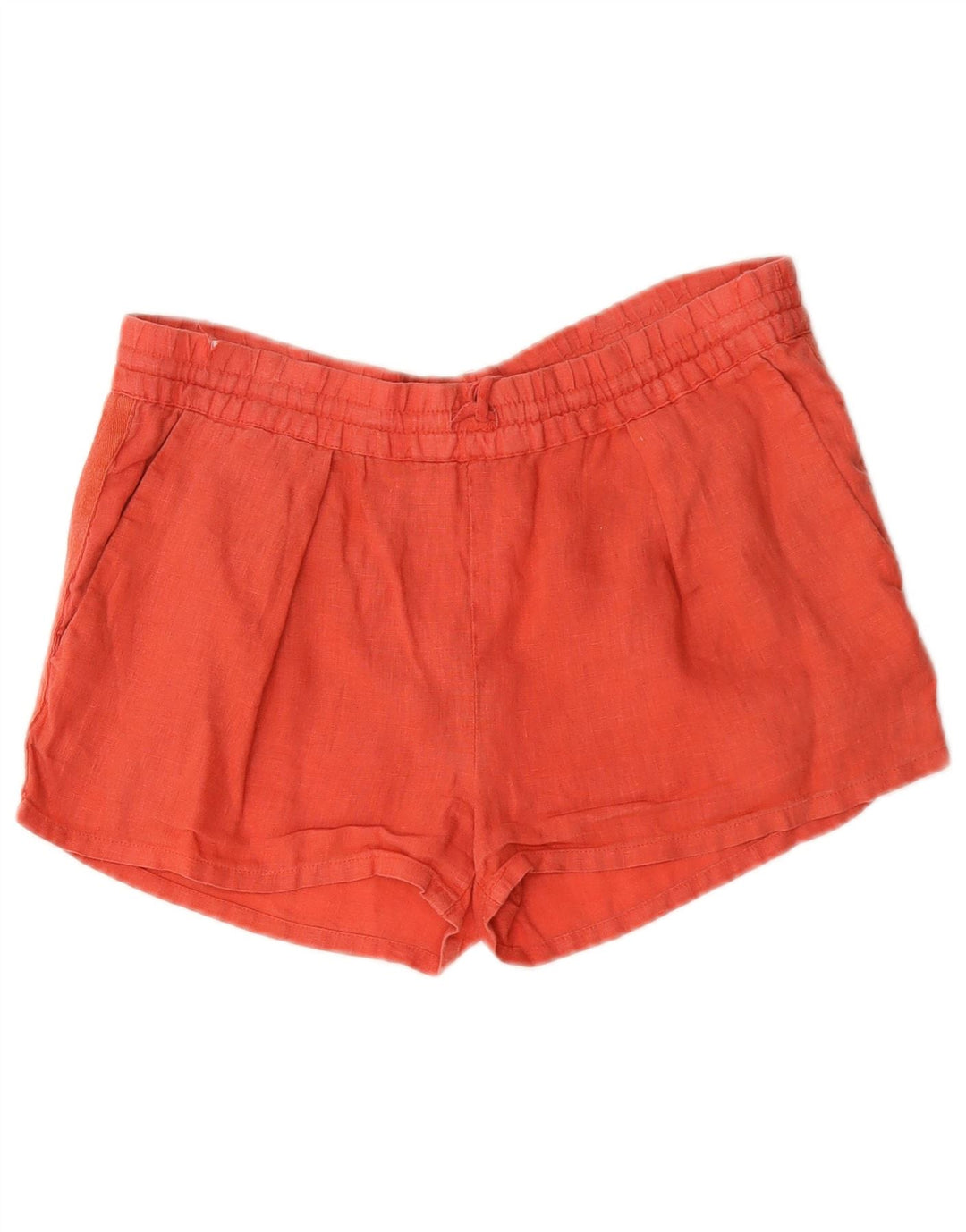 Zara Damen-Freizeitshorts, Größe S, W32, rotes Leinen