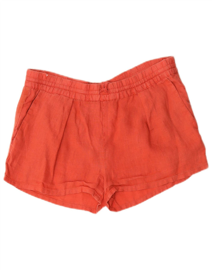 Zara Damen-Freizeitshorts, Größe S, W32, rotes Leinen