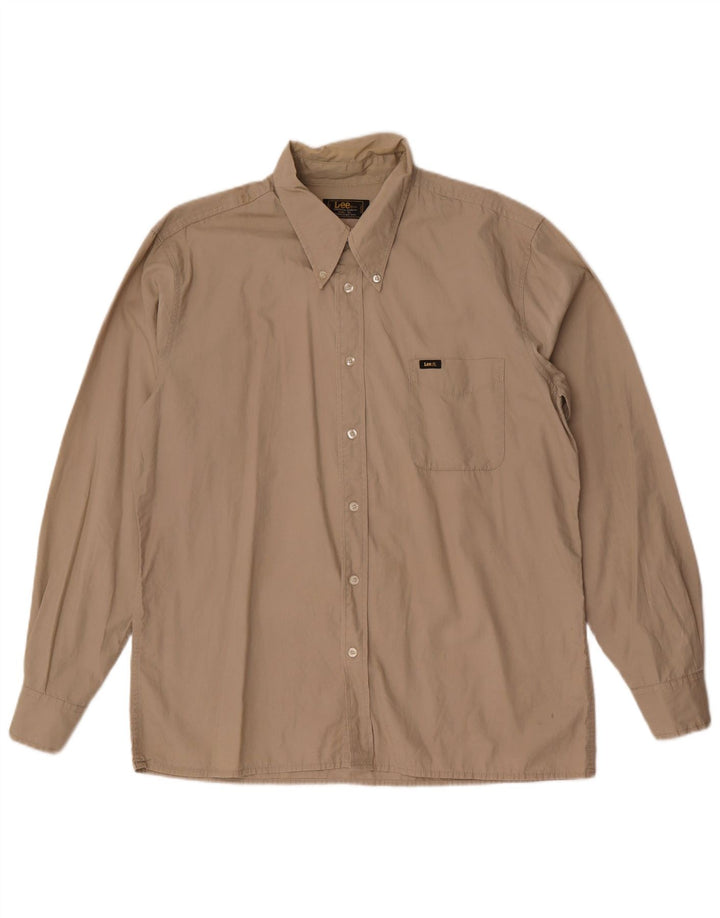 Lee Herrenhemd XL Beige Baumwolle