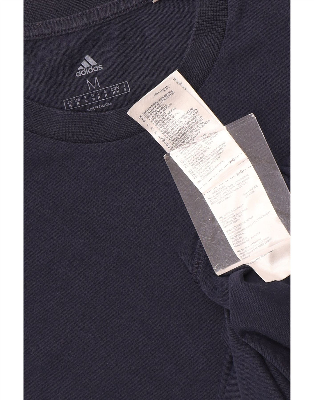 ADIDAS Herren T-Shirt Top Medium Marineblau Baumwolle