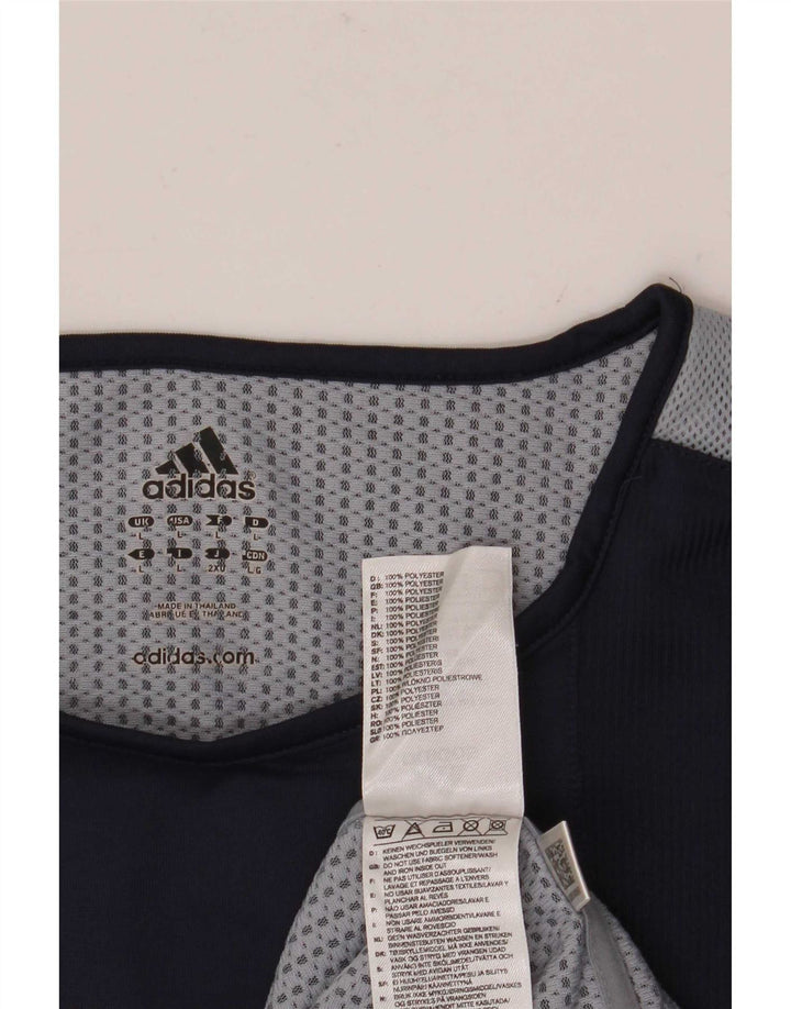 Adidas Herren Climacool Weste Top Large Marineblau Colourblock Polyester