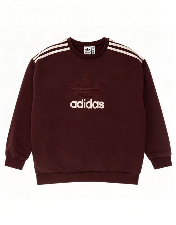 Adidas Damen Graphic Oversized Sweatshirt Pullover UK 12/14 Mittelbraun