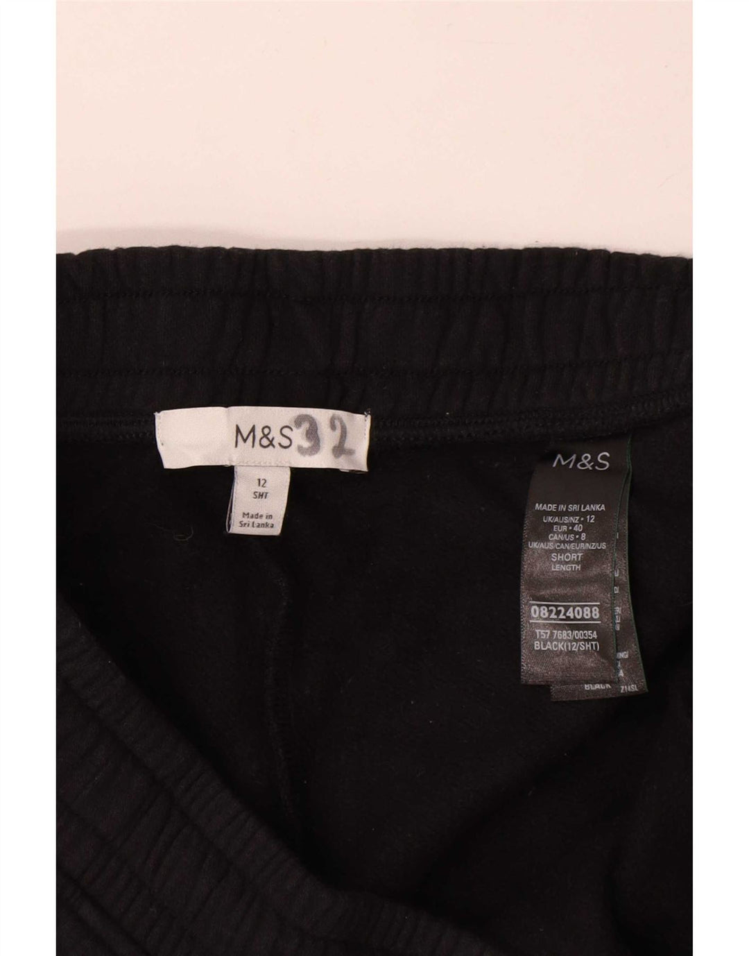 Marks & Spencer Damen-Trainingshose mit weitem Bein, UK 12, Mittelschwarz