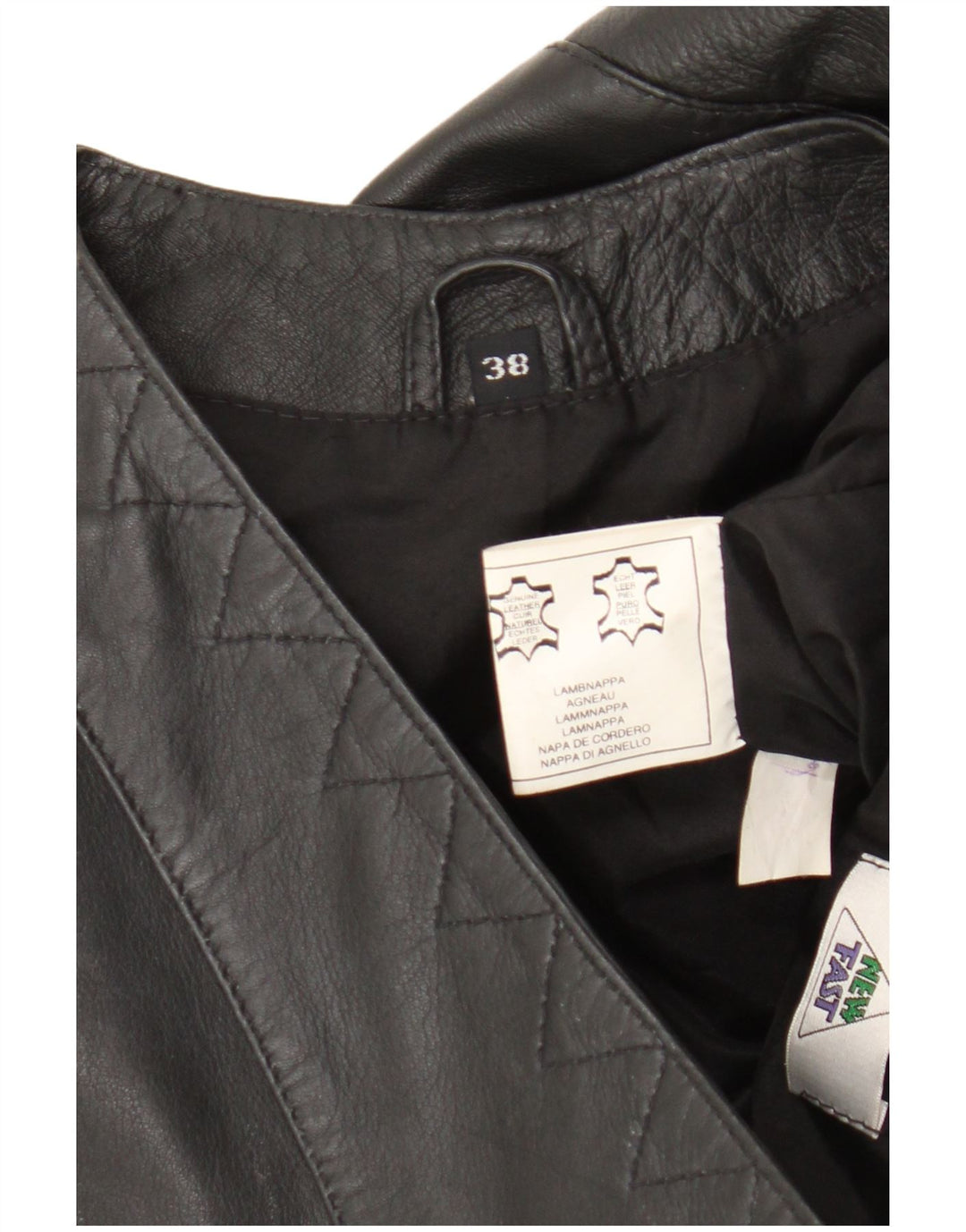 Neue Fast Damen Lederweste EU 38 Mittelschwarzes Leder