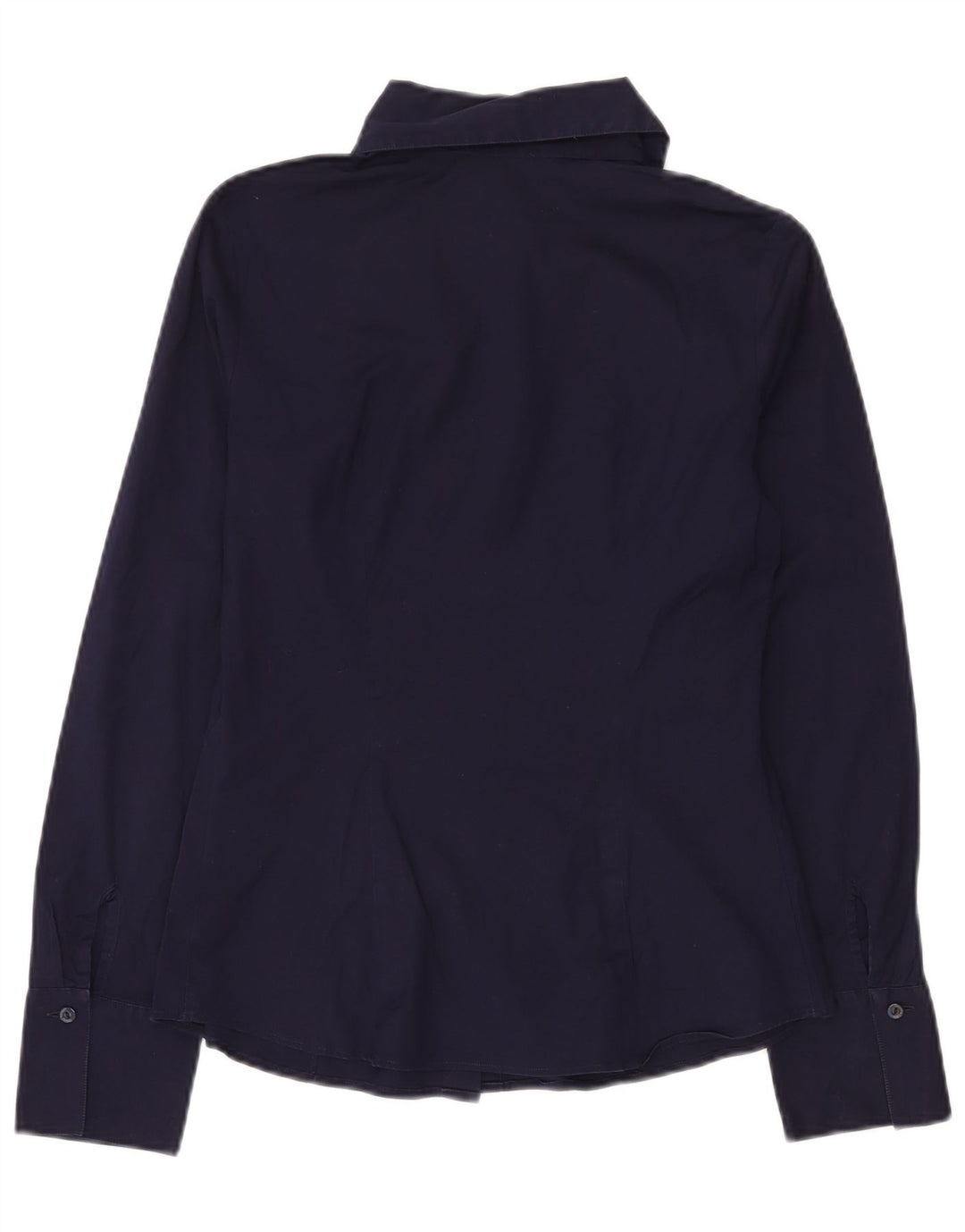 Roccobarocco Damen Grafik-Hemdbluse IT 44 Mittelmarineblaue Baumwolle