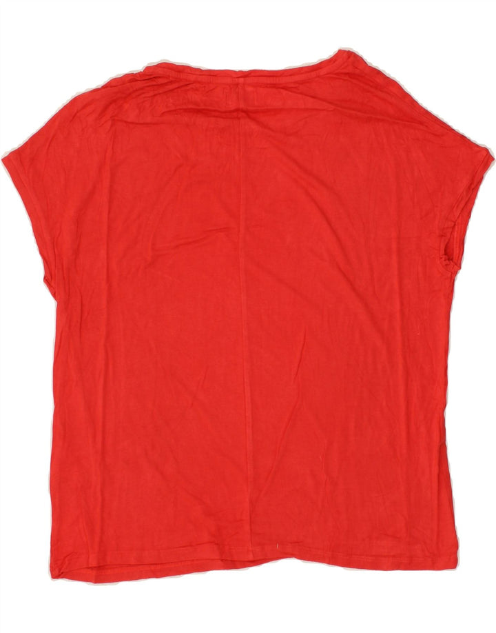 DACK'S Womens T-Shirt Top UK 14 Large Red Vintage Dack's and Second-Hand Dack's from Messina Hembry 