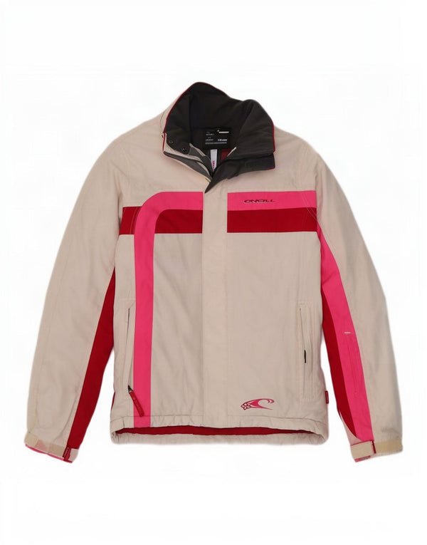 O'Neill Womens Windbreaker Jacket UK 10 Small White Colourblock Polyester