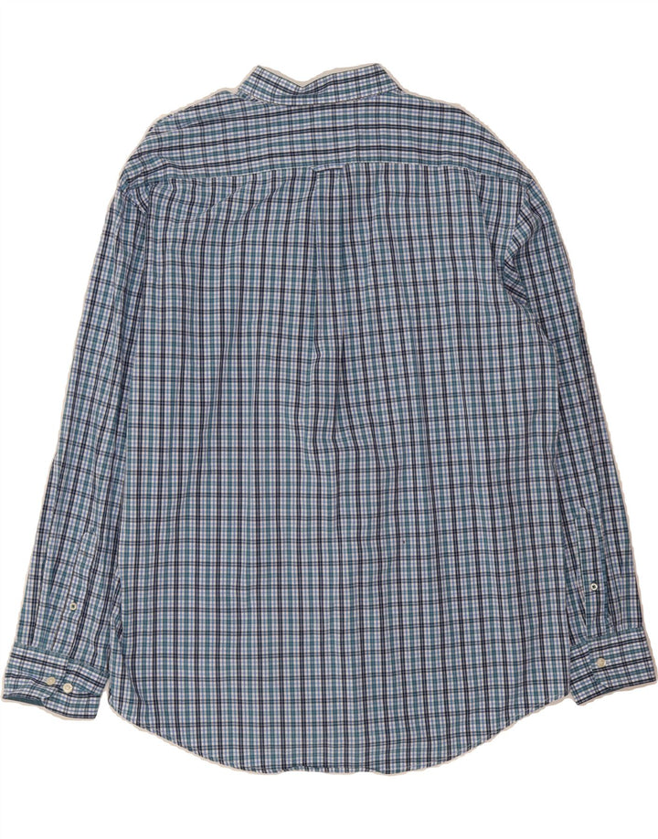 IZOD Mens Shirt XL Blue Check Cotton Vintage Izod and Second-Hand Izod from Messina Hembry 
