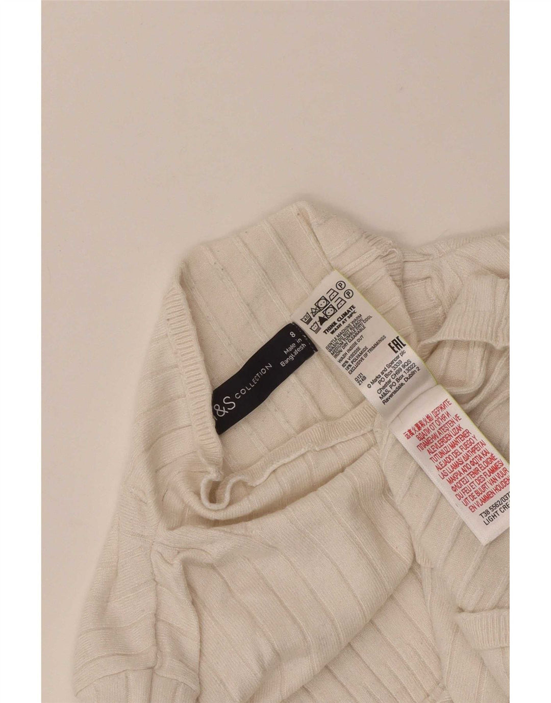 Marks & Spencer Damen Crop Rollkragenpullover Pullover UK 8 Small Grau