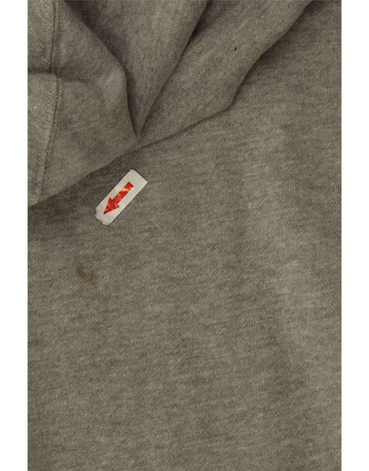 Billabong Herren-Kapuzenpullover mit grafischem Reißverschluss, groß, graue Baumwolle