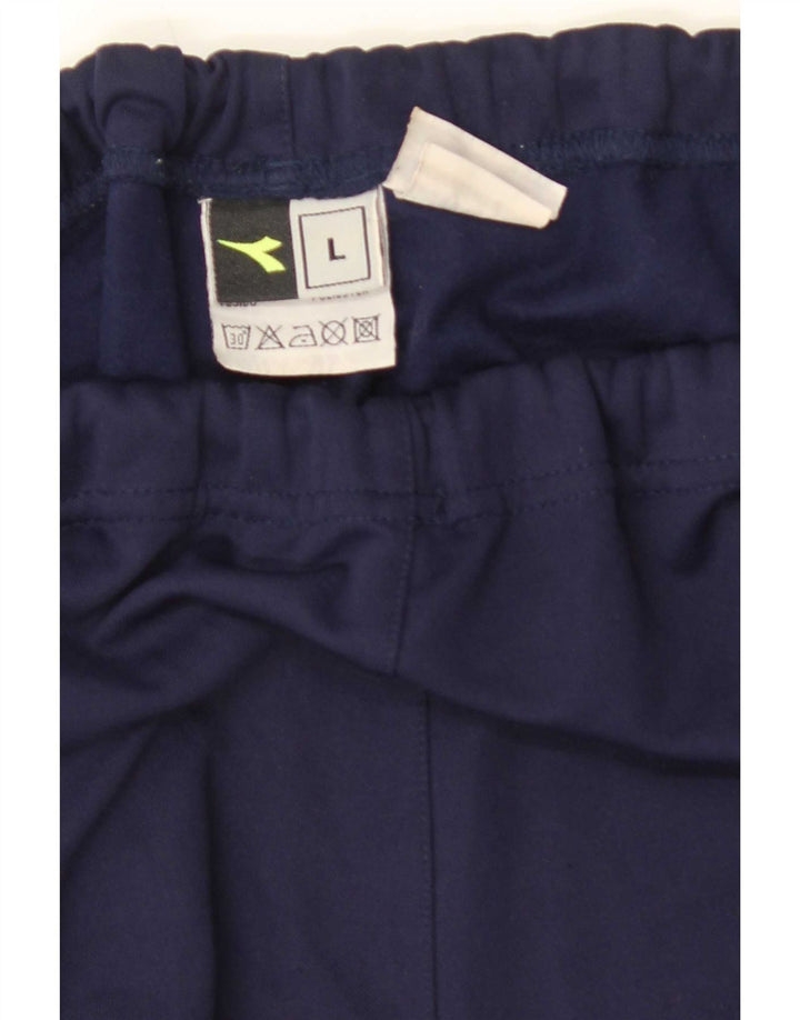 Diadora Herren-Trainingshose, Jogginghose, groß, marineblau, Polyester