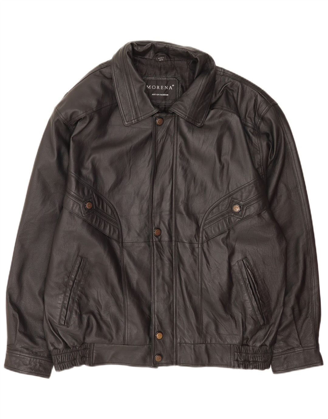 Morena Herren Lederjacke UK 42 XL Schwarzes Leder