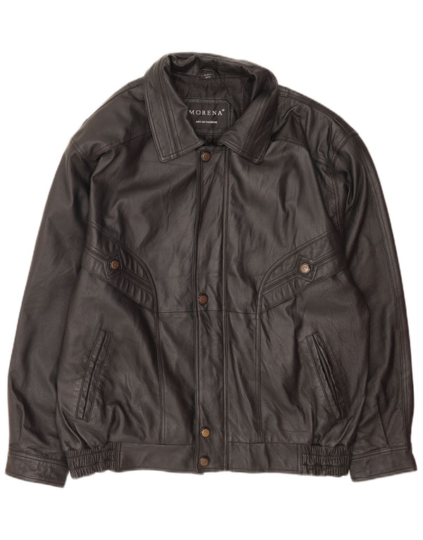 Morena Herren Lederjacke UK 42 XL Schwarzes Leder