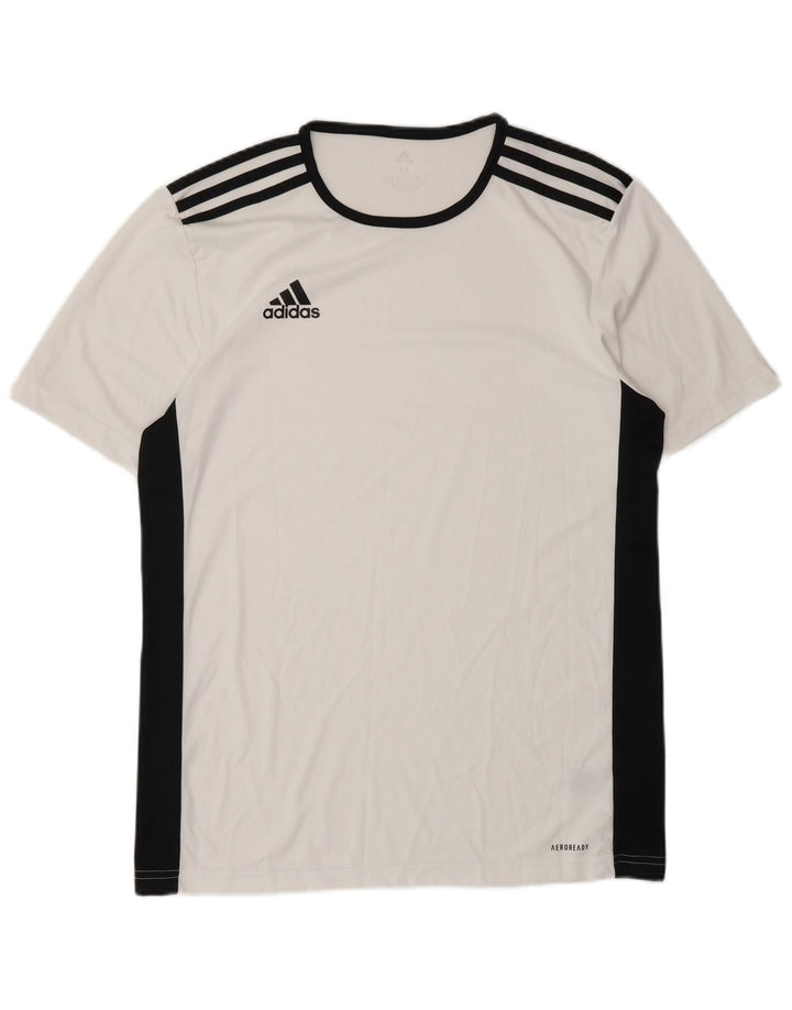 Adidas Herren Aeroready T-Shirt Top Mittelweißes Colourblock-Polyester