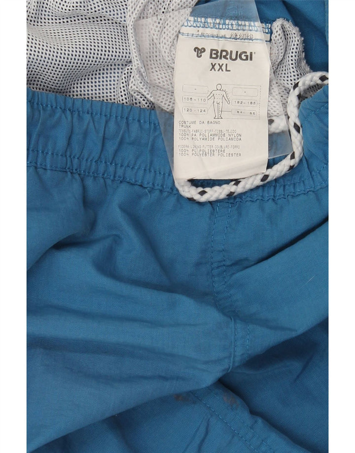 Brugi Herren Badeshorts mit Grafik, 2XL, Blau, Polyamid