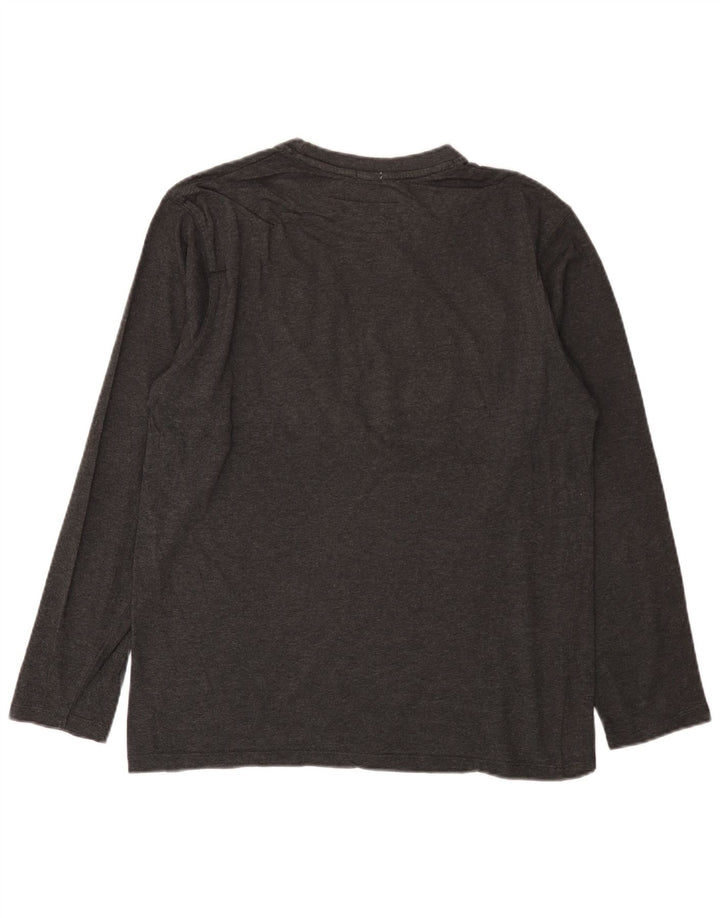 Russell Athletic Herren-Oberteil mit Grafik, langärmelig, groß, aus grauer Baumwolle