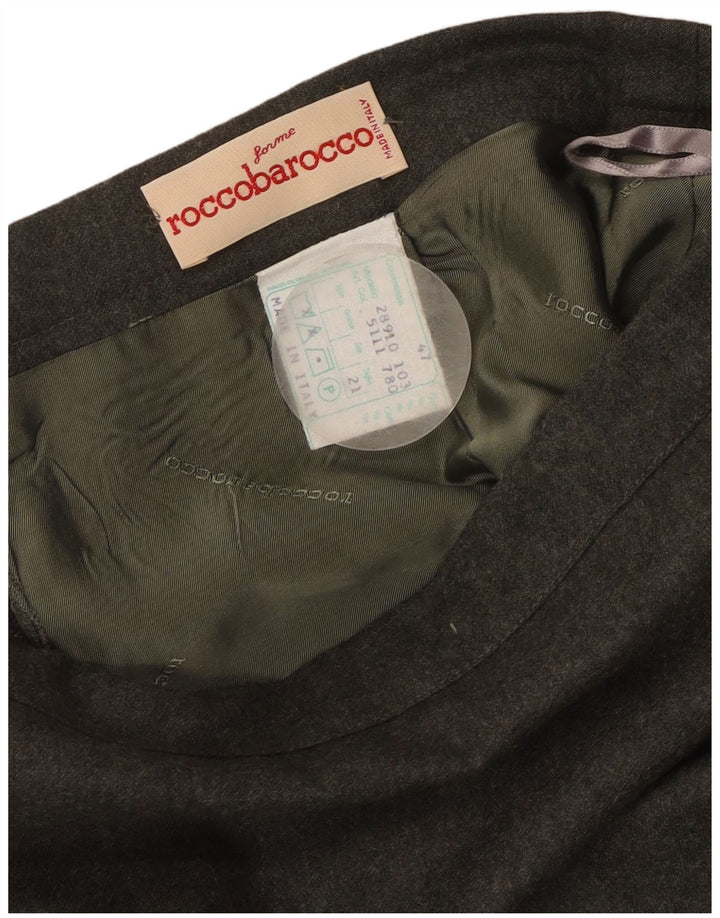 Roccobarocco Damen gerader Rock IT 47 Large W34 Grau