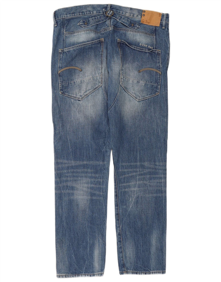 G-STAR Herren Straight Jeans W36 L30 Blaue Baumwolle