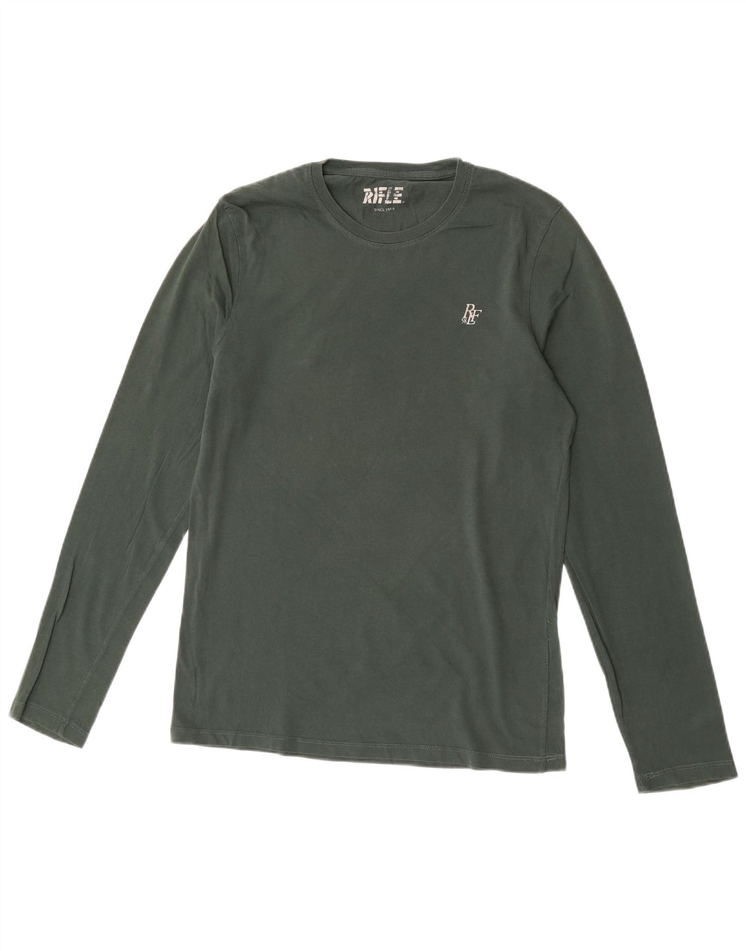 Rifle Herren-Top, langärmelig, klein, grüne Baumwolle