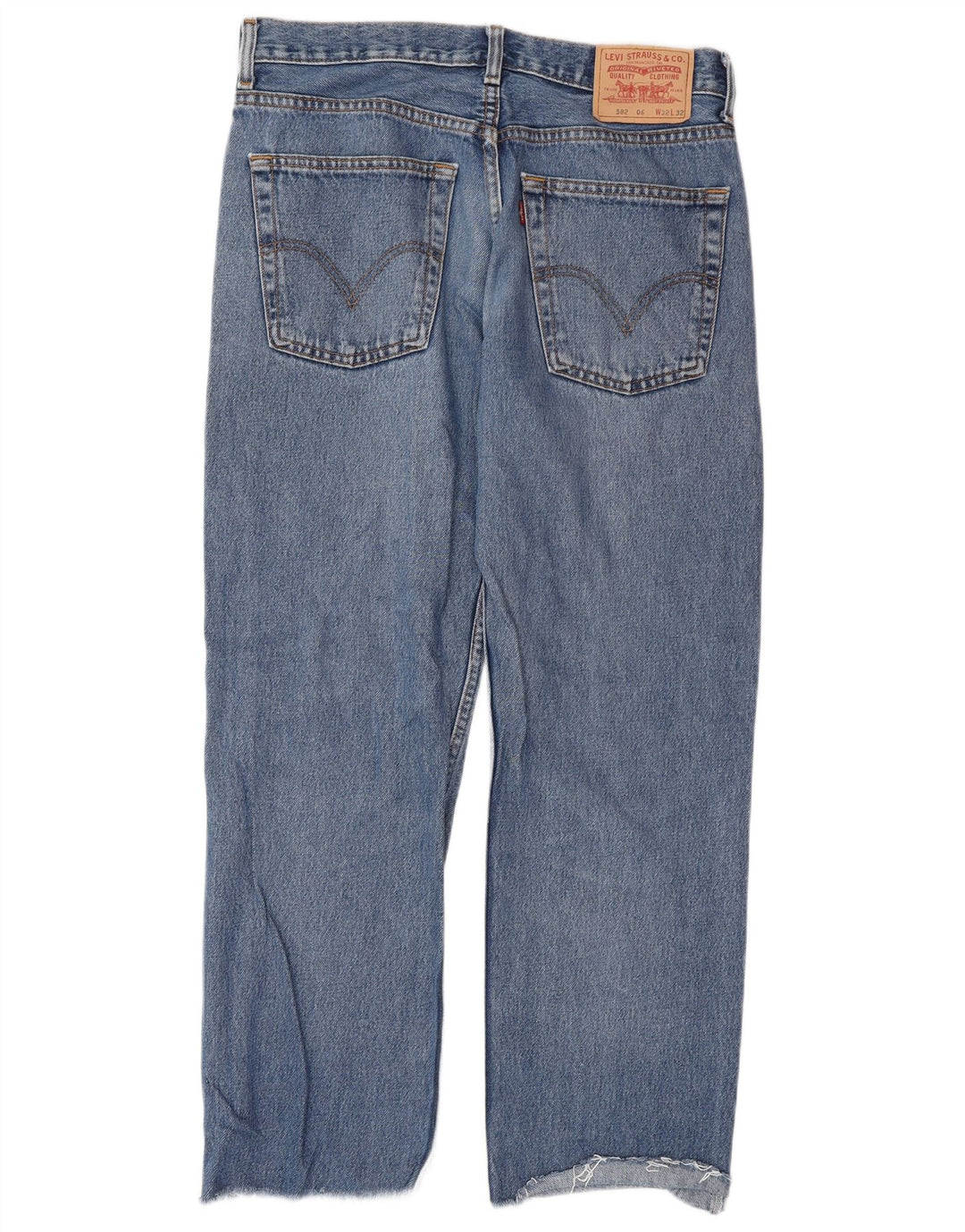 Levi's Herren 582 Straight Jeans W32 L28 Blaue Baumwolle