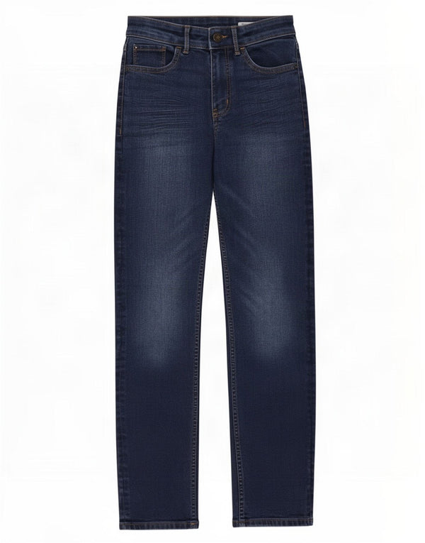 Marks & Spencer Damen Straight Jeans UK 8 Small W36 L28 Marineblau