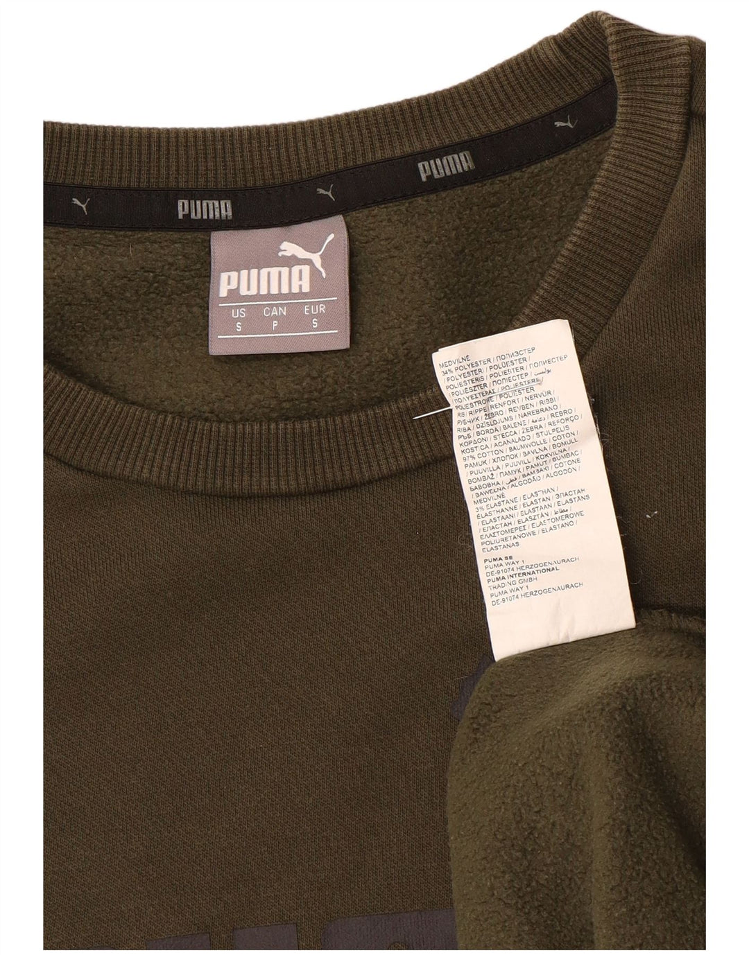 Puma Herren Grafik-Sweatshirt-Pullover, klein, Khaki, Baumwolle