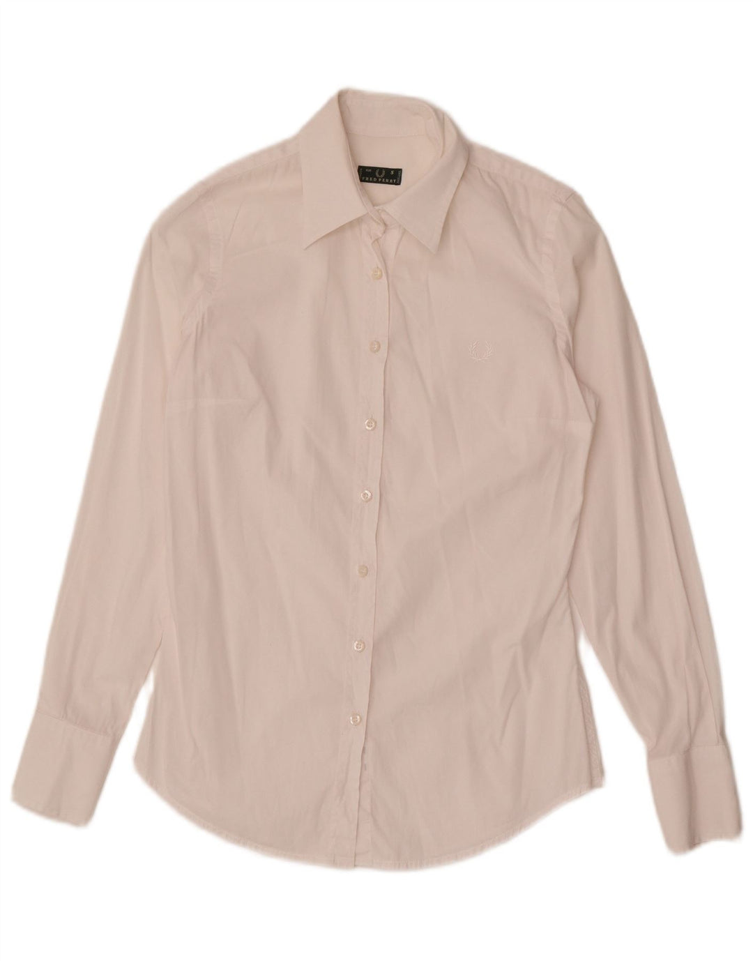 Fred Perry Damen Hemd UK 10 Small Weiß