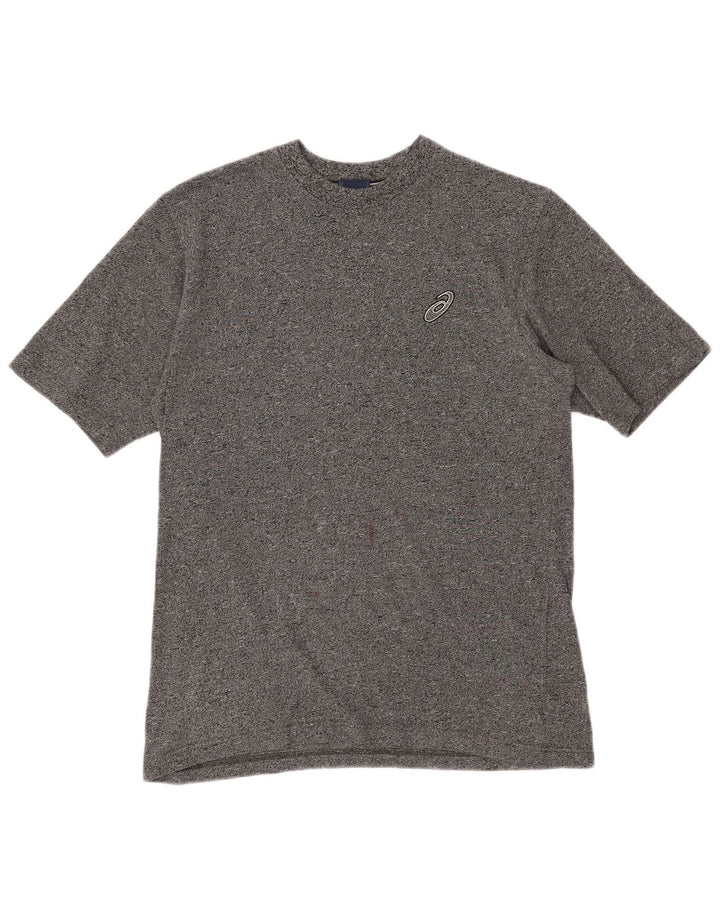 Asics Herren T-Shirt Top Small Grau gefleckte Baumwolle
