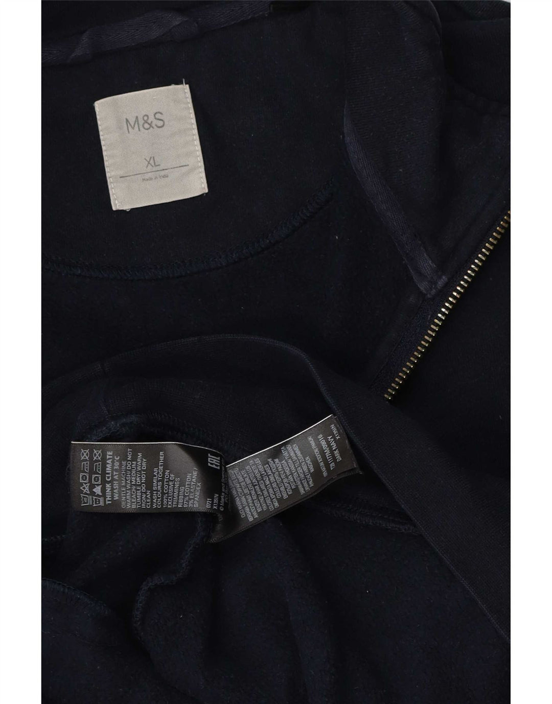 Marks & Spencer Herren-Trainingsanzug, Oberteil, Jacke, XL, Marineblau, Baumwolle