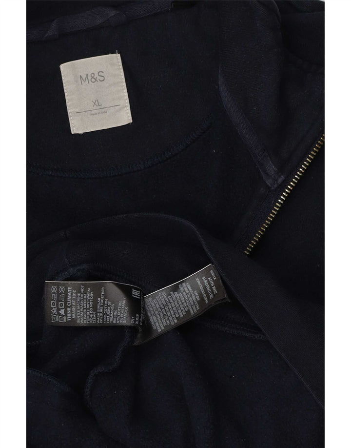 Marks & Spencer Herren-Trainingsanzug, Oberteil, Jacke, XL, Marineblau, Baumwolle