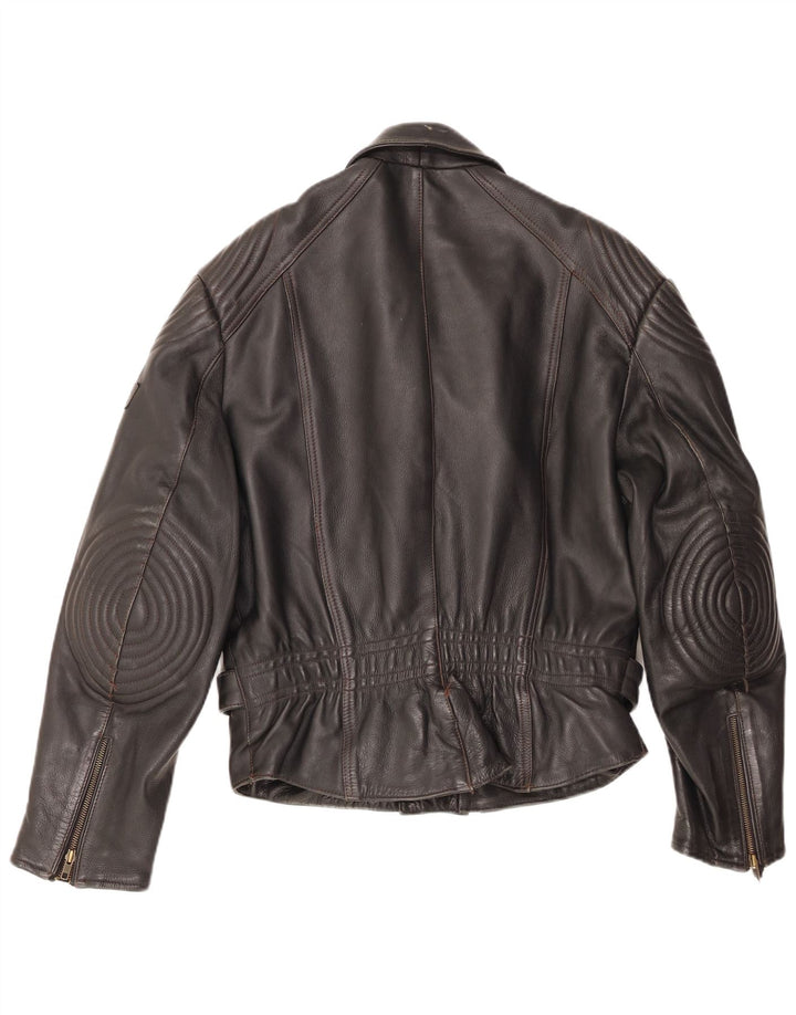MQP Herren Motorrad Leder Bikerjacke IT 52 XL Schwarz