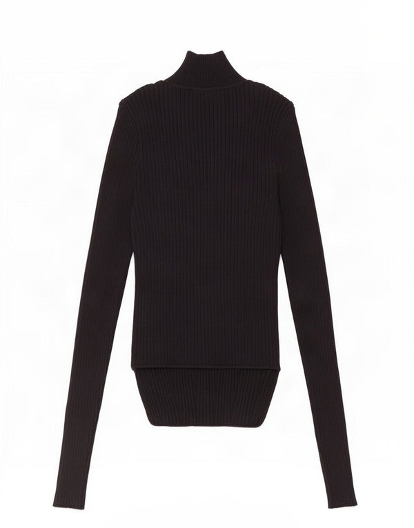 Zara Damen Crop Top Langarm UK 8 Small Schwarze Viskose