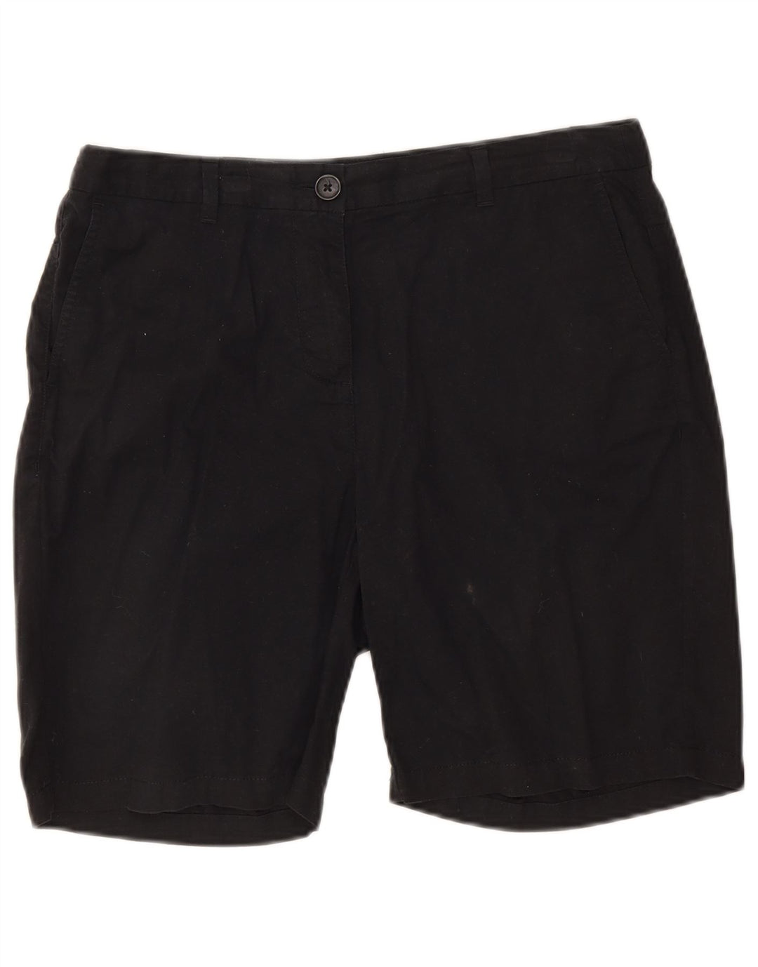 Marks & Spencer Damen Chinoshorts UK 12 Medium W30 Schwarze Baumwolle