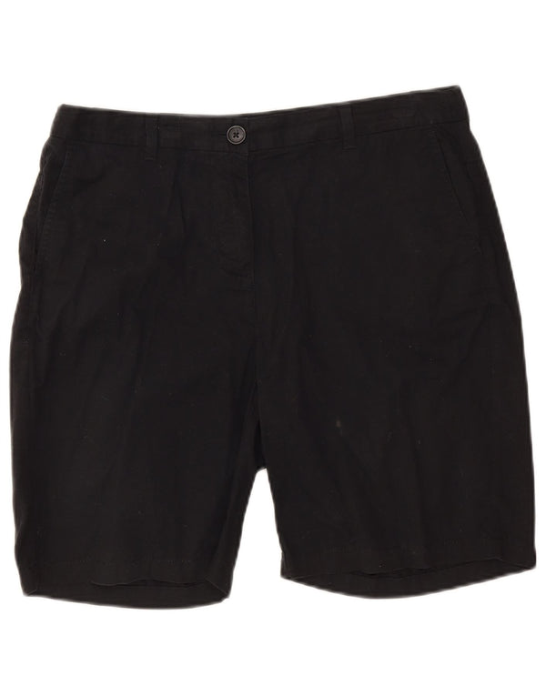 Marks & Spencer Damen Chinoshorts UK 12 Medium W30 Schwarze Baumwolle